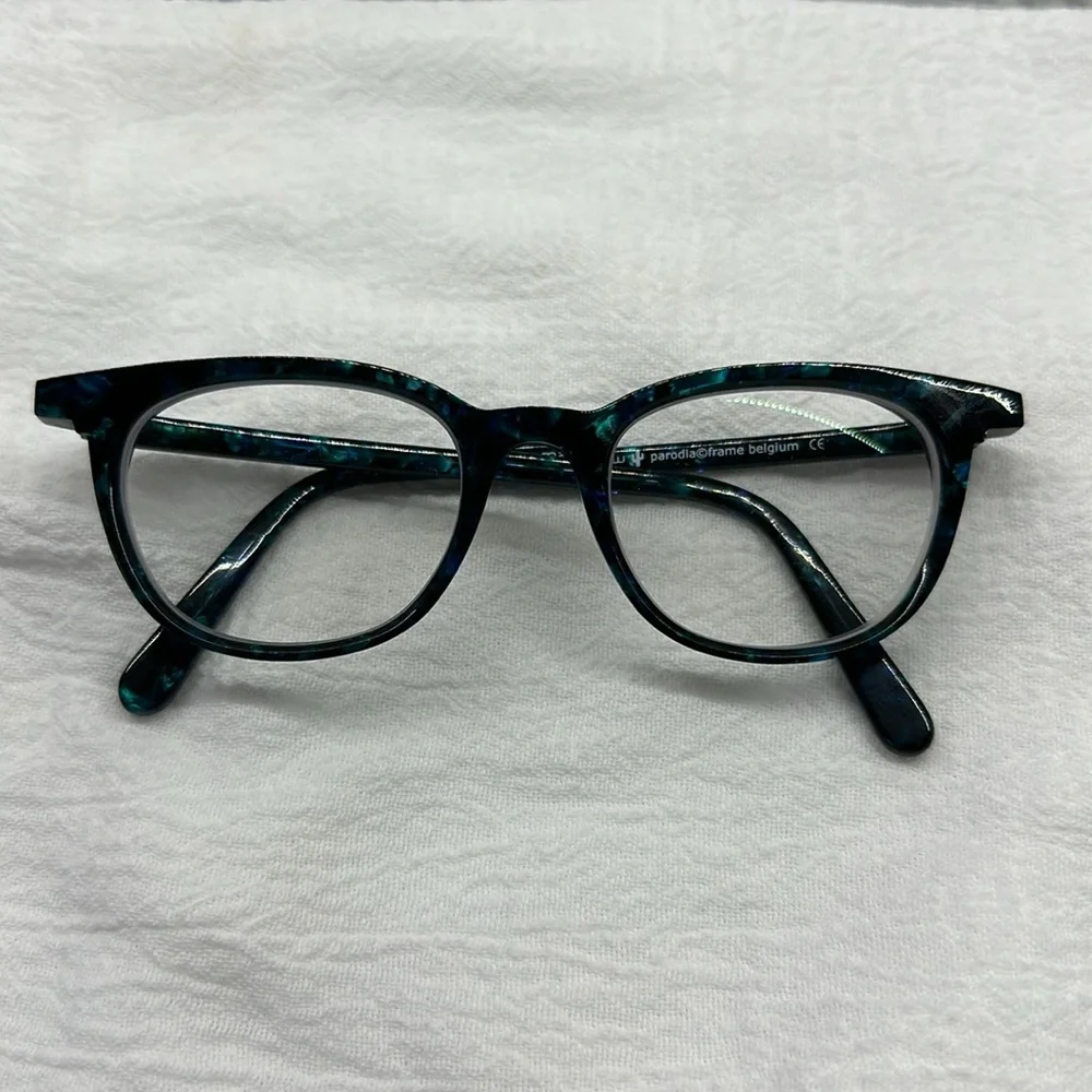 NWOT Matttew Parodia Eyeglass Frame in Blue Marble